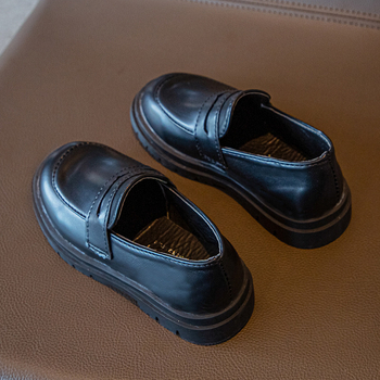 Dječje cipele od umjetne kože, britanski stil, gumasta protuklizna potplat, za djecu 4–16 godina, proljeće-jesen dizajn