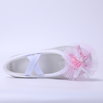 Gyermekeknek szóló tánccipő puha talppal, edzésre és balettre, modell 8125