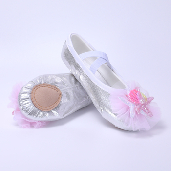 Gyermekeknek szóló tánccipő puha talppal, edzésre és balettre, modell 8125