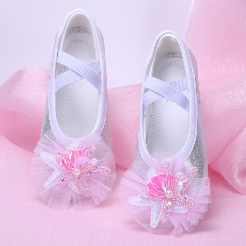 Gyermekeknek szóló tánccipő puha talppal, edzésre és balettre, modell 8125