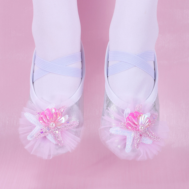 Gyermekeknek szóló tánccipő puha talppal, edzésre és balettre, modell 8125