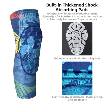 Νεανικά προστατευτικά γόνατα για αθλήματα - Spandex και πολυεστέρας, κατάλληλα για μπάσκετ, ποδόσφαιρο και ποδηλασία