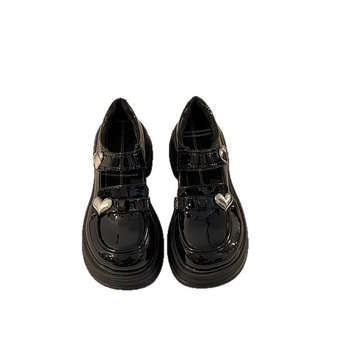 Mergaitei skirti plokšti batai iš sintetinės odos, Korejos stiliaus, Velcro užsegimas, PU vidus ir PU įdėklas