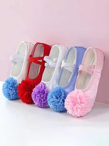 Baletanke za djevojčice od svile, lagane, s kompozitnim đonom, za balet