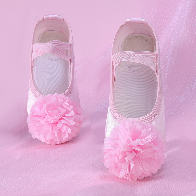 Baletanke za djevojčice od svile, lagane, s kompozitnim đonom, za balet