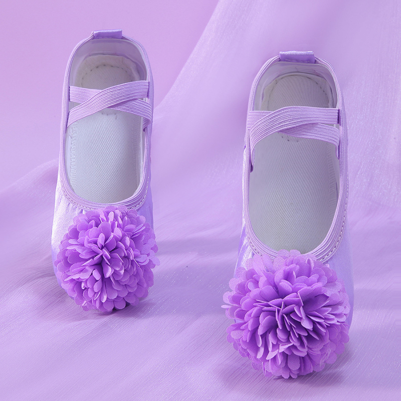 Baletanke za djevojčice od svile, lagane, s kompozitnim đonom, za balet