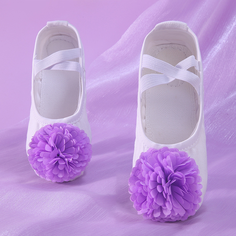 Baletanke za djevojčice od svile, lagane, s kompozitnim đonom, za balet