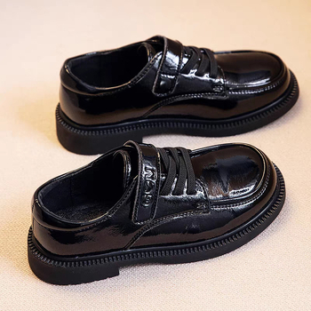 Dječje kožne tenisice s dvostrukim vampom od teleće kože, gumeni potplat, Velcro kopča, PU ulošak, mrežasta podstava, korejski stil