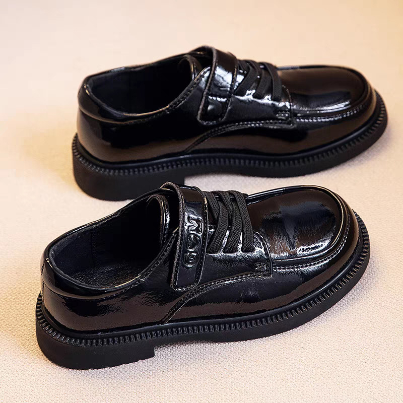 Dječje kožne tenisice s dvostrukim vampom od teleće kože, gumeni potplat, Velcro kopča, PU ulošak, mrežasta podstava, korejski stil