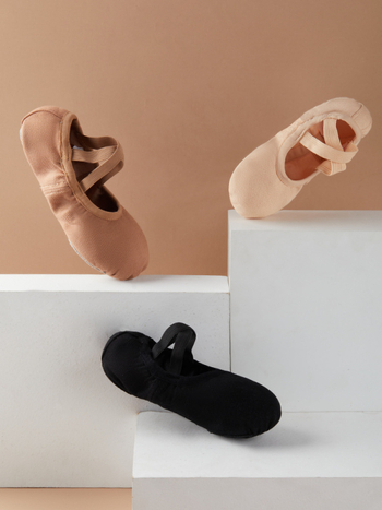 Unisex plesne cipele s mekanom potplatom, prozračne, lagane, otporne; za balet i moderan ples za odrasle.