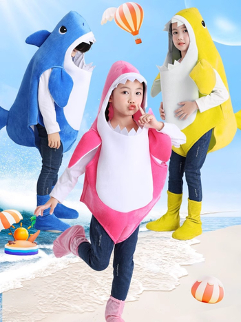 Cosplay kostim obitelji morskih pasa za dječju igru s morskim životinjama, poliester, unisex, za djecu do 17 godina