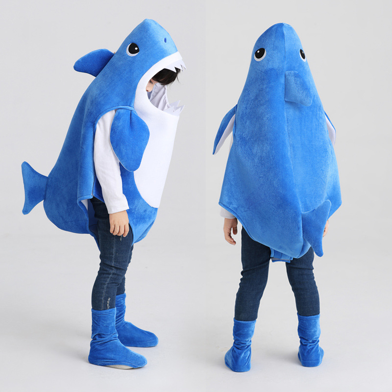 Cosplay kostim obitelji morskih pasa za dječju igru s morskim životinjama, poliester, unisex, za djecu do 17 godina