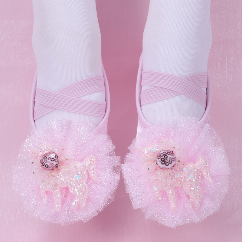 Dječje baletne cipele za djevojčice s kožnom potplatom – lagane, za baletnu vježbu