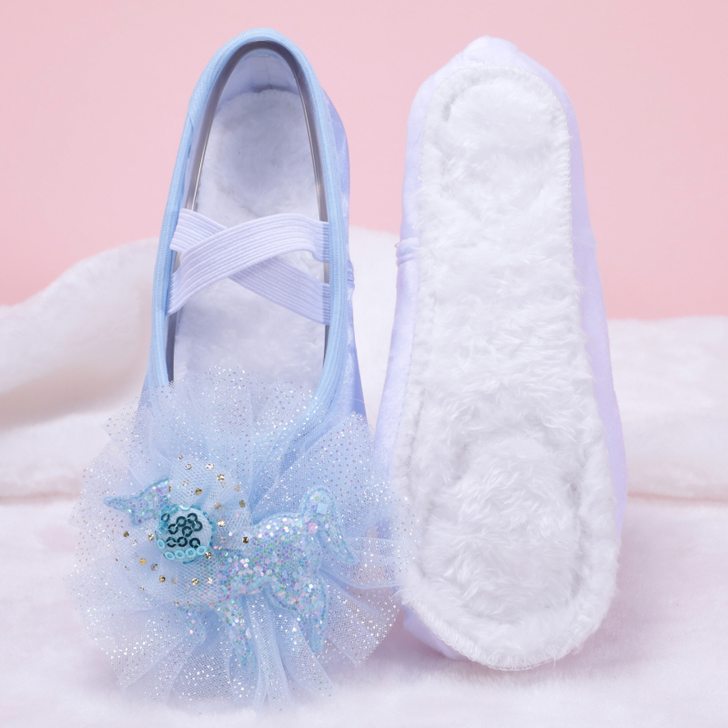 Dječje baletne cipele za djevojčice s kožnom potplatom – lagane, za baletnu vježbu