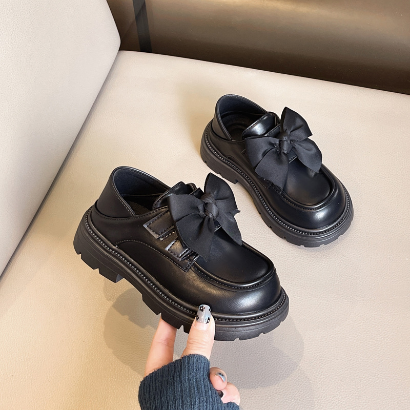 Dječji loafers od PU kože za djevojčice s Velcro kopčom, PU podstava, TPR potplat, proljeće 2025