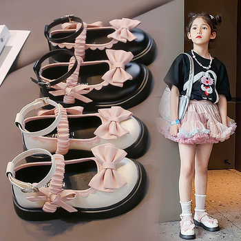 Cipele za djevojčice Lolita princeza od PU, s Velcro kopčanjem, gumeni potplat, niski profil, prozračni