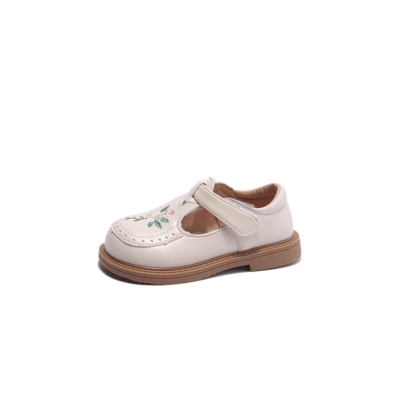 Cipele princeze za djevojčice - PU gornji dio s izvezenim motivom, zatvarač na Velcro, retro stil, proljeće i jesen