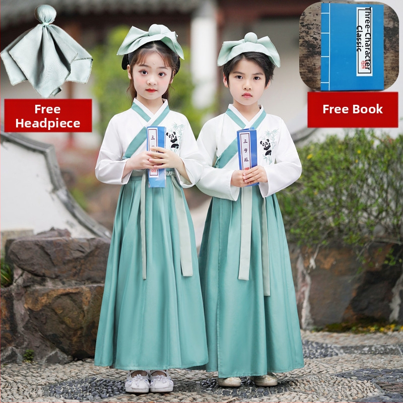 Detský kostým na predstavenie, čínskeho štýlu, polyesterová zmes s mercerizovanou bavlnou, pre deti 3–8 rokov, národný tanec