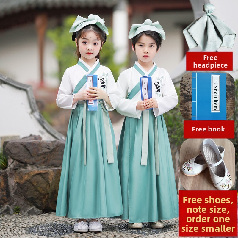 Detský kostým na predstavenie, čínskeho štýlu, polyesterová zmes s mercerizovanou bavlnou, pre deti 3–8 rokov, národný tanec
