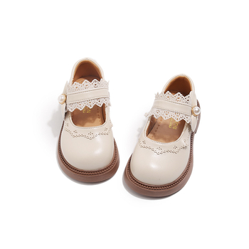 Dječje kožne cipele za djevojčice, gornji PU, Velcro zatvarač, gumeni potplat, nizak kroj, uzrast 4–12 godina