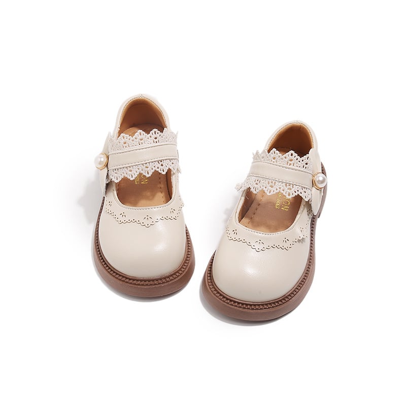 Dječje kožne cipele za djevojčice, gornji PU, Velcro zatvarač, gumeni potplat, nizak kroj, uzrast 4–12 godina