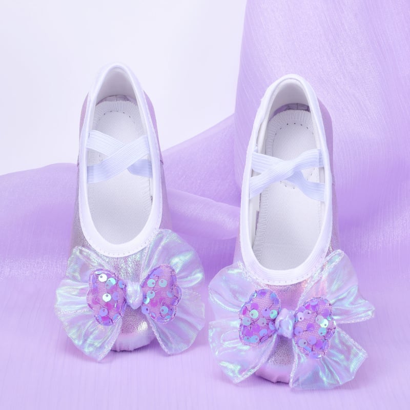 Dječje plesne cipele za djevojčice, bez vezica, meka potplata, dizajn mačjih šapa, balet i kineski ples, model 8030