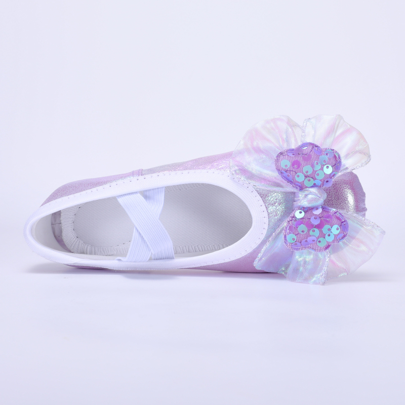 Dječje plesne cipele za djevojčice, bez vezica, meka potplata, dizajn mačjih šapa, balet i kineski ples, model 8030