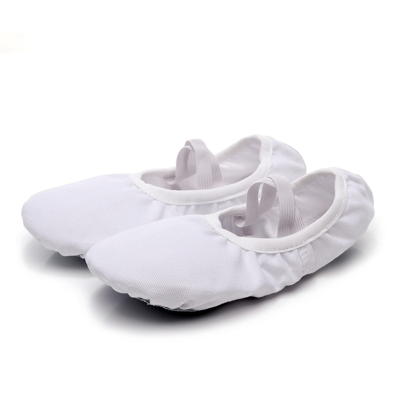 Balett tánccipő - vászon felsőrész, bőr talp, légáteresztő, könnyű, uniszex, gyerekeknek