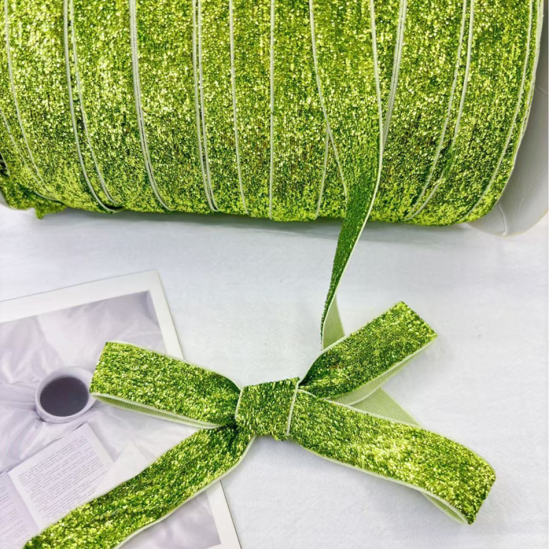 Διακοσμητική κορδέλα βελούδο με παγιέτες και διαβαθμισμένο μεταξωτό φιόγκο για παιδικές θεατρικές στολές