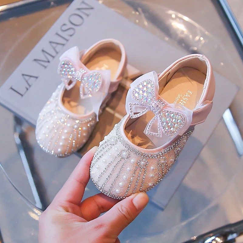 Κοριτσίστικα φλατ παπούτσια, στυλ πριγκίπισσα, PU επάνω/εσωτερικό/πάτος, πλαστική σόλα, Velcro κούμπωμα