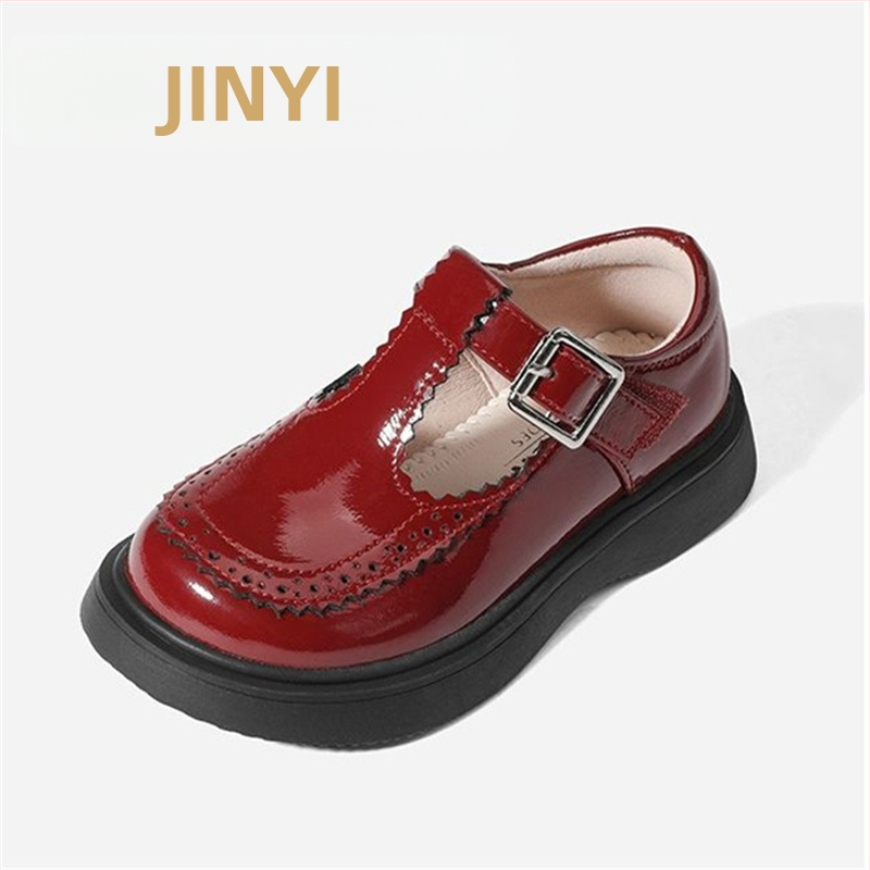 Dječje kožne plesne cipele za djevojčice, s perlom privjeskom, gornji dio od split kože, nartni pojas, gumena potplata, za djevojčice od 7 do 12 godina