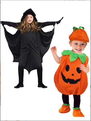 Gyermek Halloween tök jelmez cosplayhoz – uniszex, 3–8 éveseknek, polar fleece anyag, 95% acetát, puha feldolgozás és ammónia befejezés, gyerekek színpadi ruházat