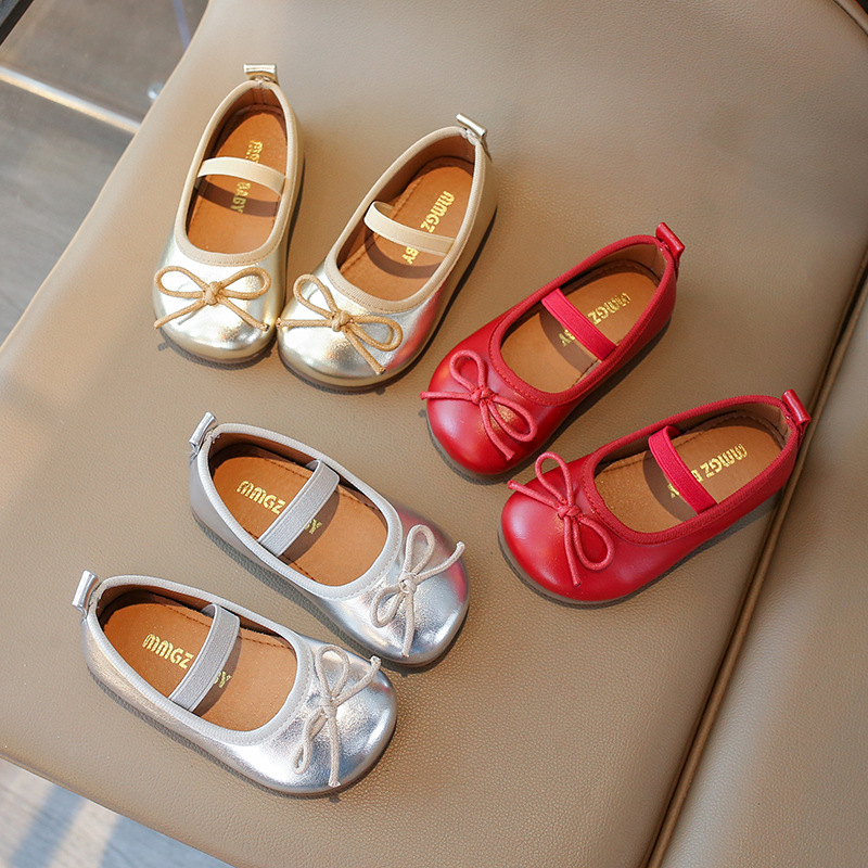 PU felső részű gyerek balerina - Velcro zárás, gumitalp, alacsony boka, tavasz/ősz