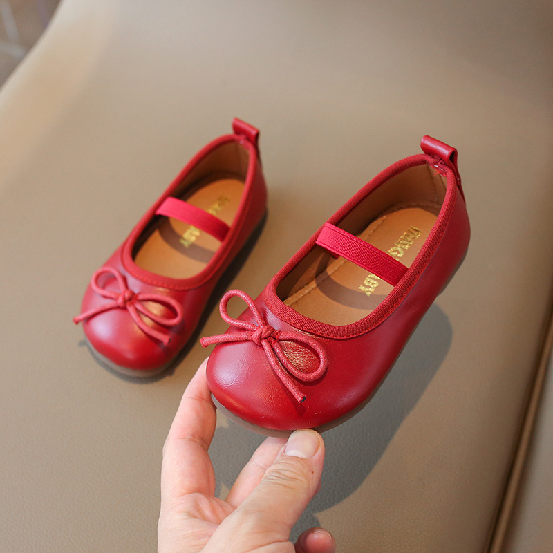 PU felső részű gyerek balerina - Velcro zárás, gumitalp, alacsony boka, tavasz/ősz