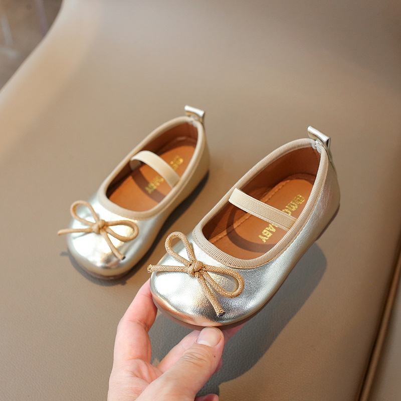 PU felső részű gyerek balerina - Velcro zárás, gumitalp, alacsony boka, tavasz/ősz