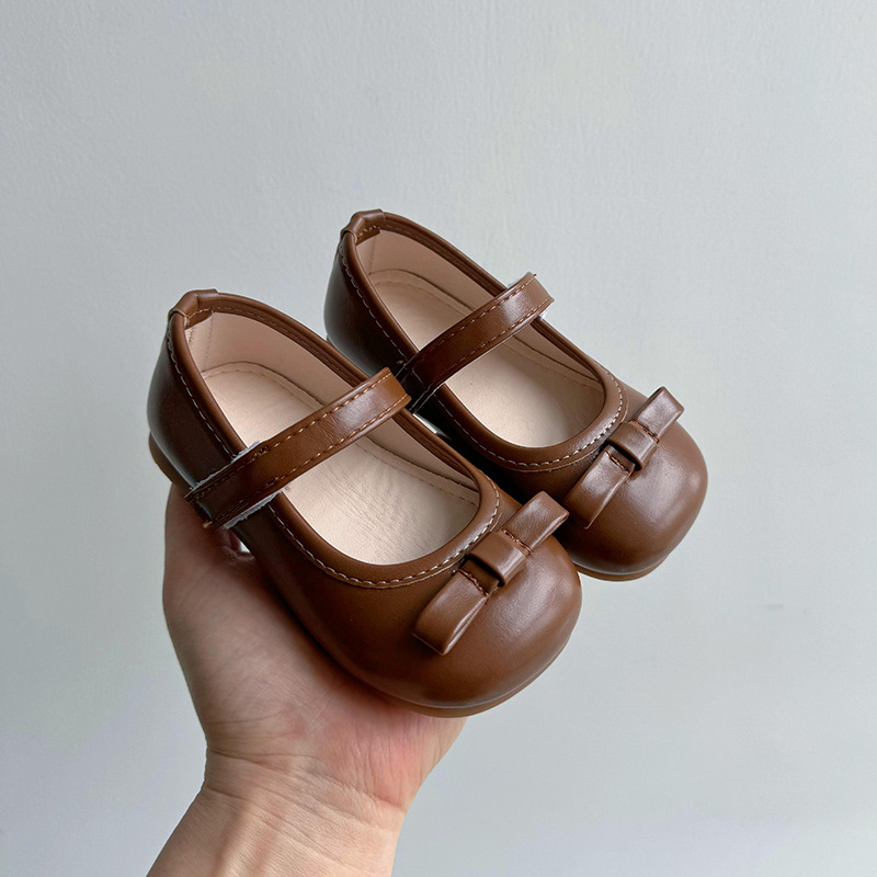 Dječji kožni plesni tenisice za djevojčice s Velcro kopčanjem, niski vrh, gumena potplat, sintetička koža vamp, kožni ulošak