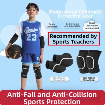 Set de protecții pentru coate și mâini pentru copii — protecție, material burete, potrivire universală