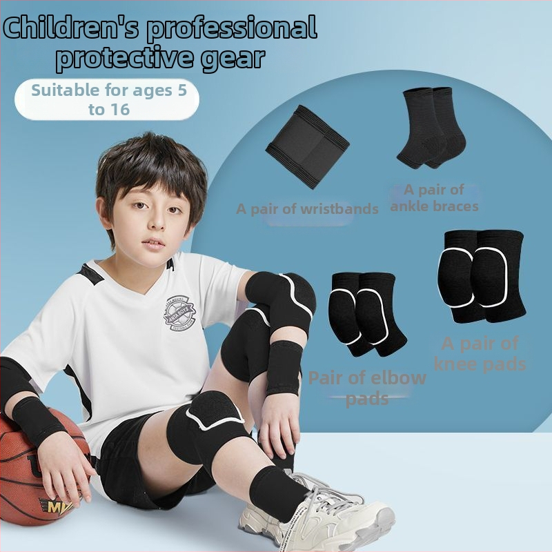 Set de protecții pentru coate și mâini pentru copii — protecție, material burete, potrivire universală