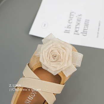 Dječje vintage balerinke s gornjim dijelom od umjetne kože, niski gležanj, mat završna obrada, potplat od telećeg tetiva, stil princeze, za proljeće i jesen