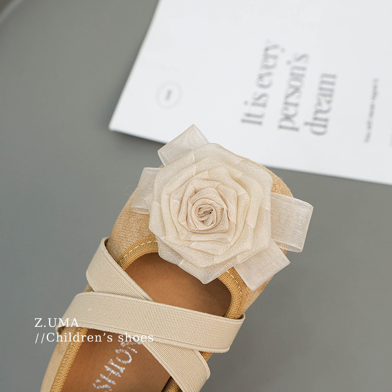 Dječje vintage balerinke s gornjim dijelom od umjetne kože, niski gležanj, mat završna obrada, potplat od telećeg tetiva, stil princeze, za proljeće i jesen