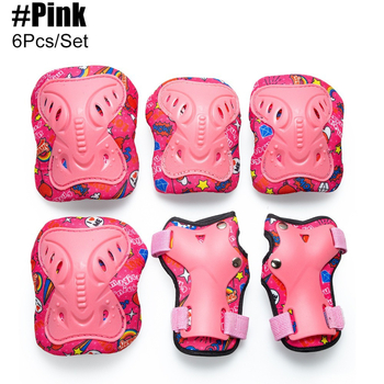 BKU Vaikų apsaugos komplektas: šalmas, kelių ir alkūnių apsaugos, delnų ir riešų apsaugos inline riedėjimui