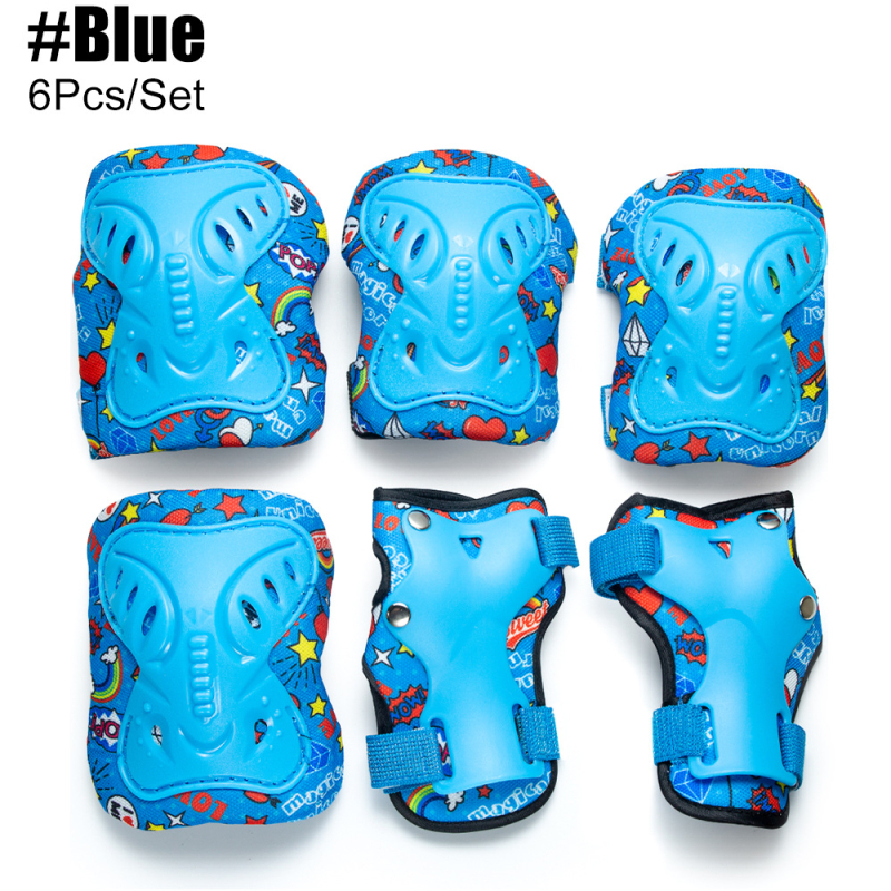 BKU Vaikų apsaugos komplektas: šalmas, kelių ir alkūnių apsaugos, delnų ir riešų apsaugos inline riedėjimui