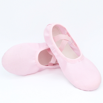 Gyermekek táncos cipői, fűző nélküli, vászon felső, bőr talp, balett, modern tánc és latin tánc