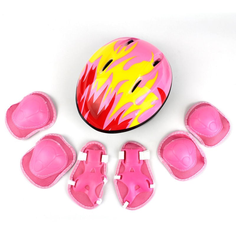 Παιδικό σετ προστατευτικού εξοπλισμού για πατίνια με κράνος, μάρκα Unique, κύριο υλικό Spandex