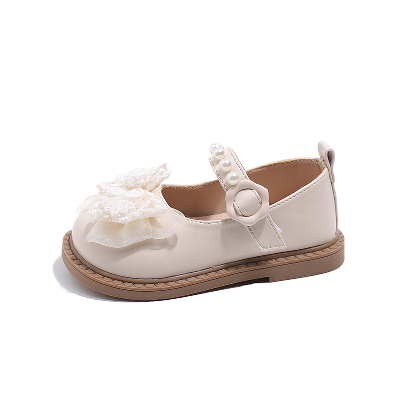 Pantofi pentru copii fete, stil prințesă, PU partea superioară, talpă din tendon de vită, închidere Velcro, talpă antiderapantă, filtru de neutralizare a mirosurilor, pentru primăvară și toamnă