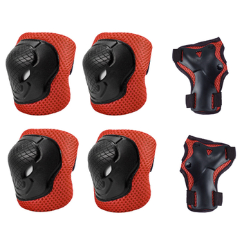 Σετ προστατευτικών για παιδιά για ρόλερ σκέιτινγκ (6 τεμάχια) – προστασία παλάμης, αγκώνα και γονάτου, ύφασμα πολυεστερικό, κατάλληλο για παιδιά, για ρόλερ σκέιτινγκ και πάγο