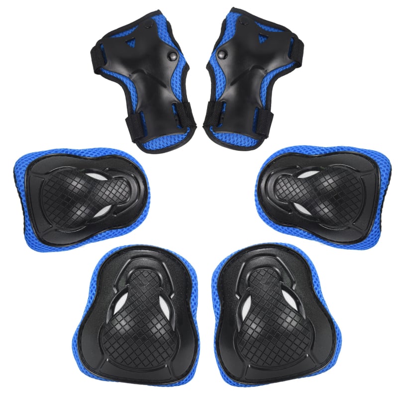 Σετ προστατευτικών για παιδιά για ρόλερ σκέιτινγκ (6 τεμάχια) – προστασία παλάμης, αγκώνα και γονάτου, ύφασμα πολυεστερικό, κατάλληλο για παιδιά, για ρόλερ σκέιτινγκ και πάγο