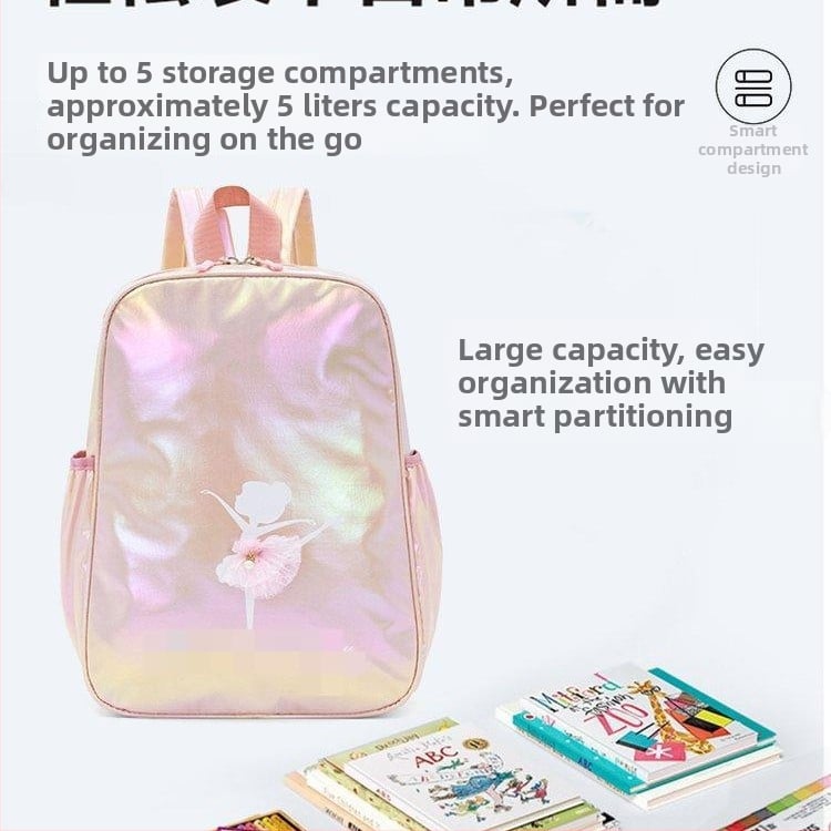 Vaikų šokių kuprinė su lazerio dizainu, neutrali lytis, nailonas išorė, Poliesterio pamušalas, tinkama darželiui