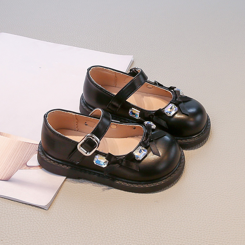 Cipele za djevojčice od PU kože, niski gornji dio, Velcro zatvarač, princes stil, za proljeće i jesen, TPR đon