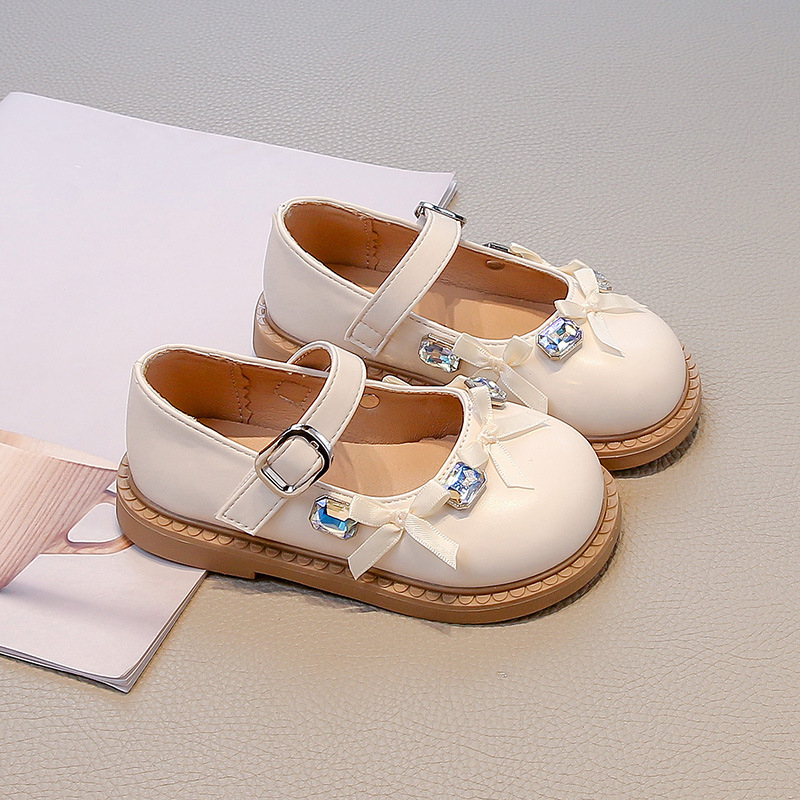 Cipele za djevojčice od PU kože, niski gornji dio, Velcro zatvarač, princes stil, za proljeće i jesen, TPR đon